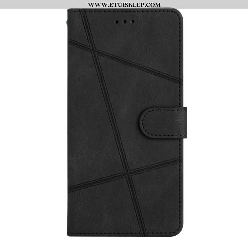 Etui Folio do Google Pixel 7A z Łańcuch Pasiaste Geometryczne Linie